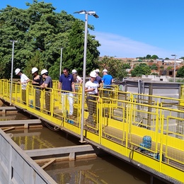 Durante a visita os futuros engenheiros puderam conhecer o funcionamento da ETA I e ETA II da Ourinhos Saneamento